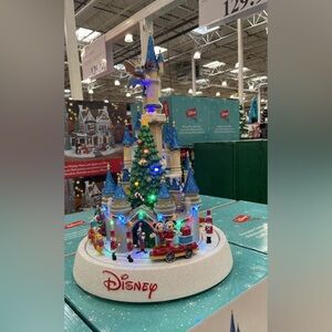 Disney Animated Holiday Castle with Parade, Music Lamp with Lights Costco